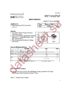 IRF7452PBF datasheet  